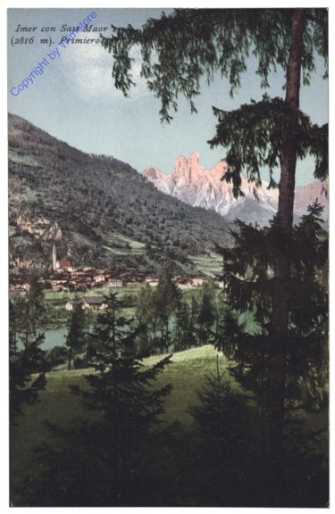 ak153650 Fiera di Primiero, Imer con Sass Maor