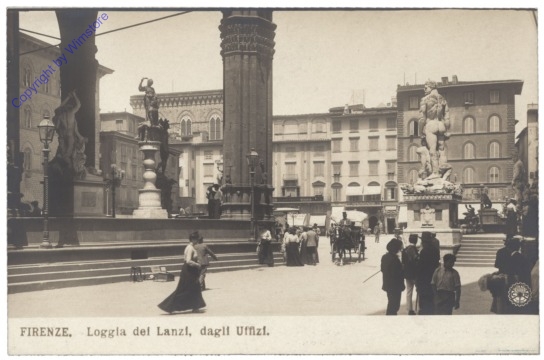 Firenze (Florenz), Loggia dei Lanzi, dagli Uffizi