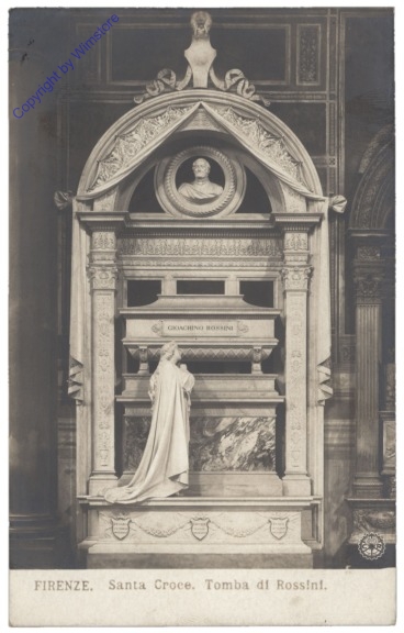 Firenze (Florenz), Santa Croce, Tomba di Rossini