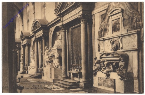 Firenze (Florenz), Chiesa di S. Croce, Una veduta della Navata destra