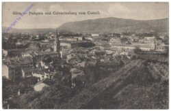 Gorizia (Görz), Podgora und Calvarienberg vom Castell