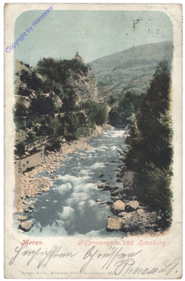 Merano (Meran), Silfpromenade und Zenoburg