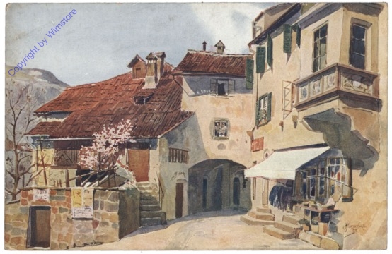 Merano (Meran), Ecke der Ortenstein- und Passeirergasse