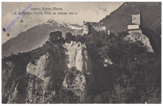 Merano (Meran), Stamm-Schloß Tirol mit Zielspitze