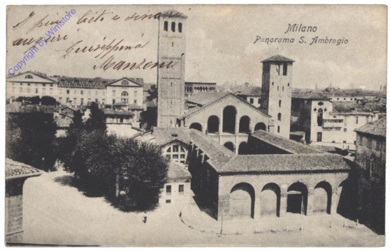 ak153997 Milano (Mailand), Panorama S. Ambrogio