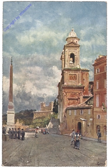 Roma (Rom), S. S. Trinita de' Monti, Villa Medici und Monte Pincio