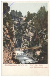 Tarvis, Schlitza-Schlucht, Graf Carl-Steg und Eisenbahnbrücke