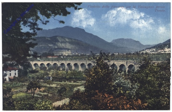 Trento (Trient), Viadotto della ferrovia per la Valsugana presso Trento
