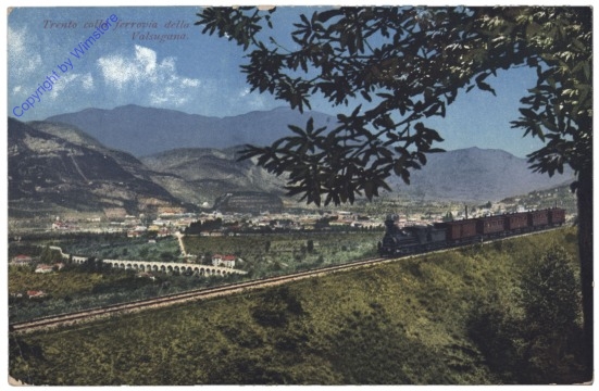 Trento (Trient), colla ferrovia dello Vasugana