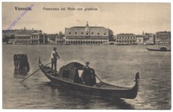 Venezia (Venedig), Panorama del Molo con gondola