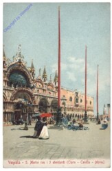 Venezia (Venedig),  S. Marco con i 3 standardi (Cipro - Candia - Morea)