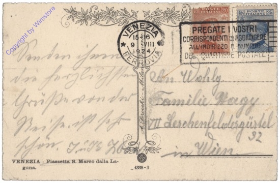 Venezia (Venedig),  Piazzetta S. Marco della Laguna