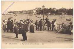 Arcachon, La Plage prise de la Nouvelle Jetee