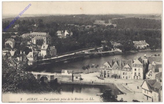 Auray, Vue generale prise de la Riviere