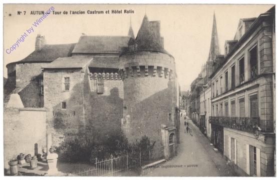 Autun, Tour de l'ancien Castrum et Hotel Rolin