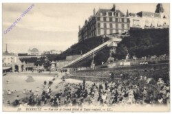 Biarritz, Vue sur le Grand Hotel et Tapis roulant