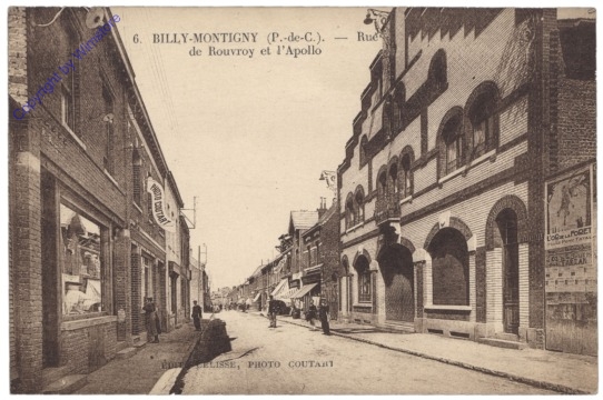 Billy-Montigny, Rue de Rouvroy et l'Apollo