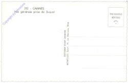 Cannes, Vue generale prise du Suquet