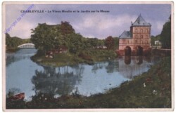 Charleville-Melieres, Le Vieux Moulin et le Jardin sur la Meuse