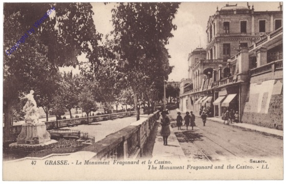 Grasse, Le Monument Fragonard et le Casino