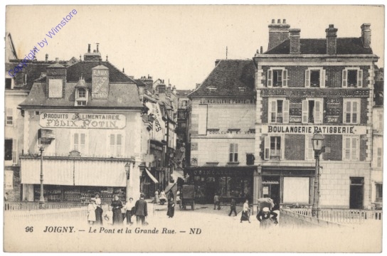 ak155470 Joigny, Le Pont et la Grande Rue