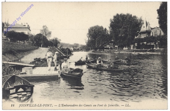 ak155471 Joinville-le-Pont, L'Embarcadere des Canots au Pont de Joinville