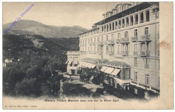 Menton, Riviera Palace Menton avec vue sur le Mont Agel