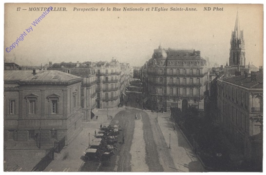 Montpellier, Perspective de la Rue Nationale