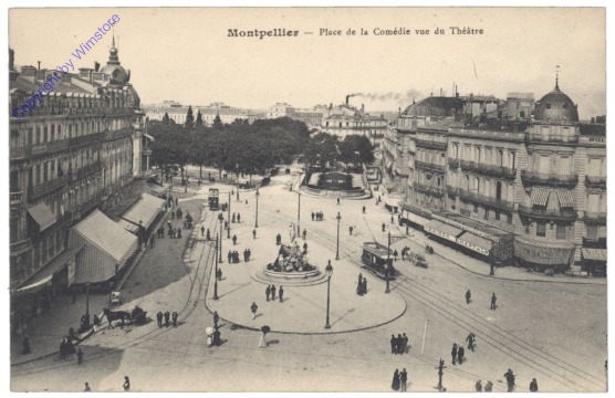 Montpellier, Place de la Comedie vue du Theatre