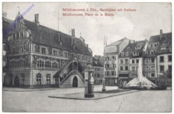 Mülhausen, Marktplatz mit Rathaus