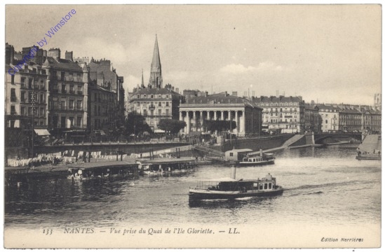 Nantes, Vue prise du Quai de l'Ile Gloriette