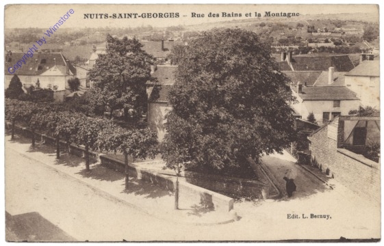 Nuits-Saint-Georges, Rue des Bains et la Montagne