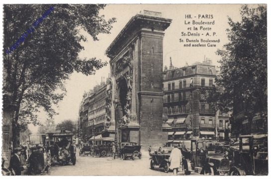 Paris, Le Boulevard et la Porte St-Denis