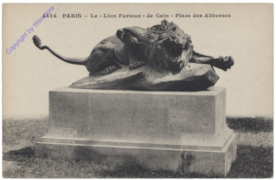 ak156218 Paris, Le "Lion Furieux" de Cain