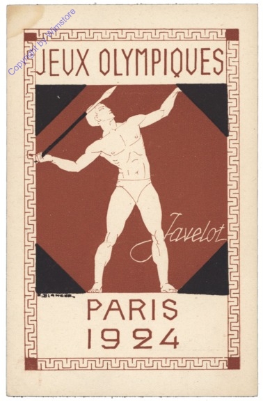 Paris 1924, Jeux Olympiques, Javelot