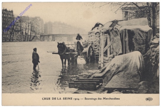 Paris, Crue de la Seine 1924, Sauvetage des Marchandises