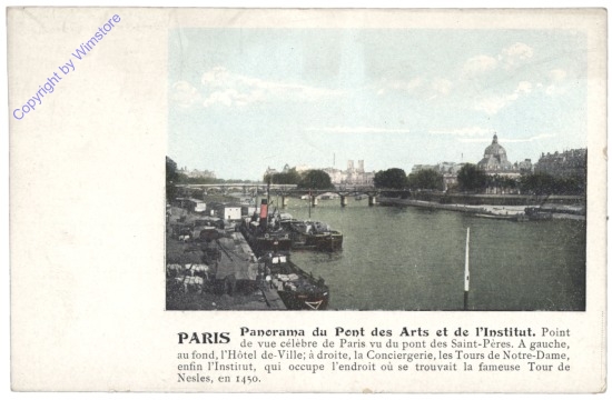 Paris, Panorama du Pont des Arts et de l'Institut