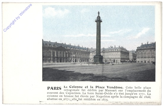 ak156315 Paris, La Colonne et la Place Vendome
