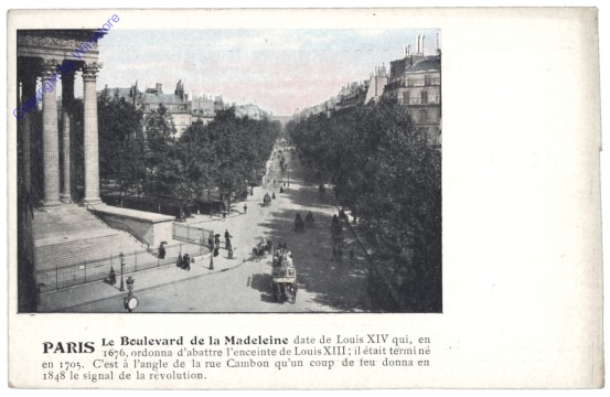 ak156323 Paris, Le Boulevard de la Madeleine