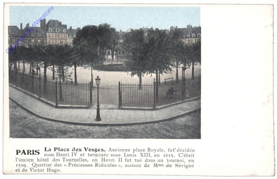 ak156328 Paris, La Place des Vosges