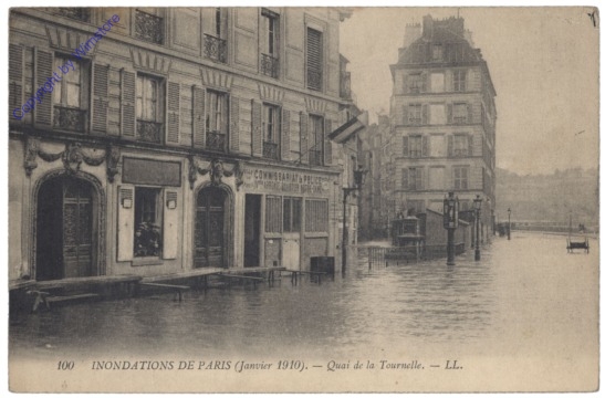 ak156358 Paris, Inondations de Paris, Quai de la Tournelle