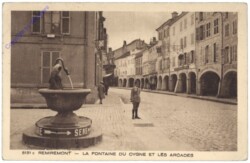 ak156579 Remiremont, La Fontaine du Cygne et les Arcades