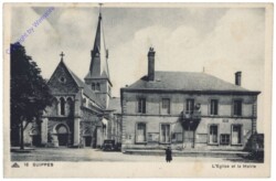 Suippes, L'Eglise et la Mairie