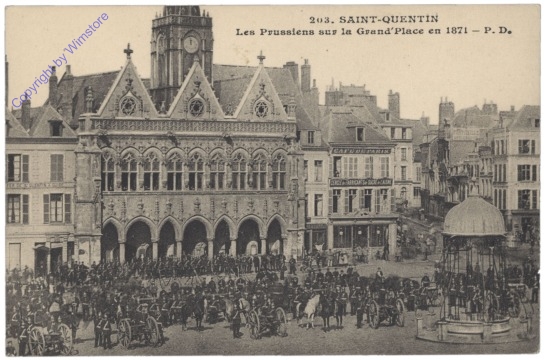 ak156778 Saint-Quentin, Les Prussiens sur la Grand Place