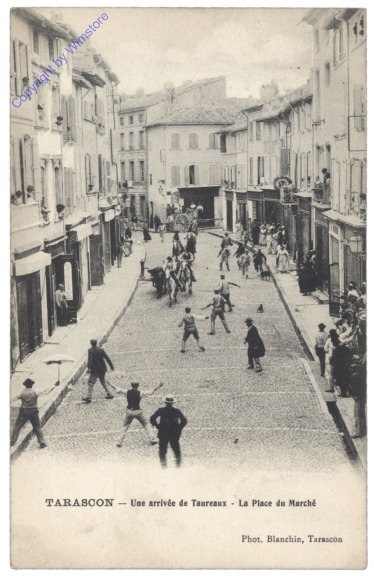 Tarascon, Une arrivee de Taureaux