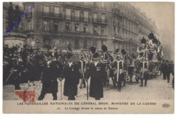 Allgemein, Les Funerailles Nationales du General Brun, Ministre de la Guerre