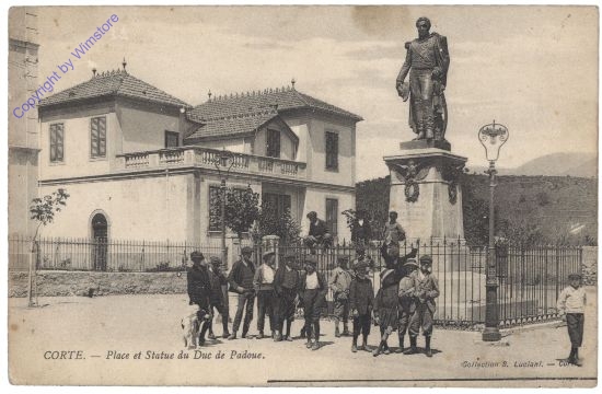 ak157035 Korsika, Corte, Place et Statue du Duc de Padoue