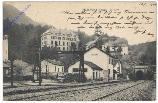ak157037 Korsika, Vizzavona, La gare
