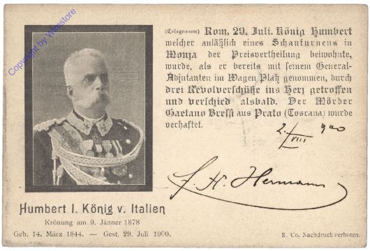 Humbert I. König von Italien