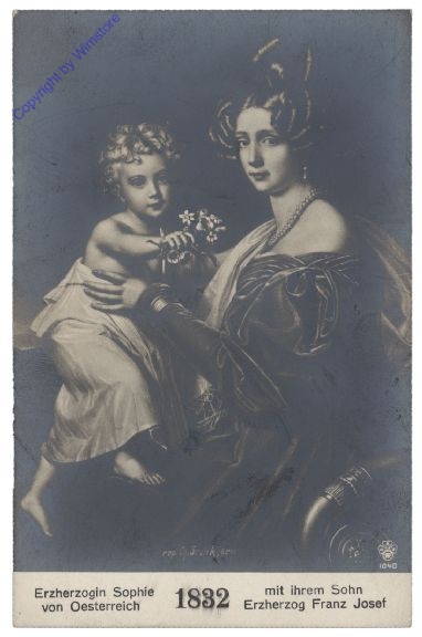 Erzherzogin Sophie von Österreich mit ihrem Sohn Erzherzog Franz Josef